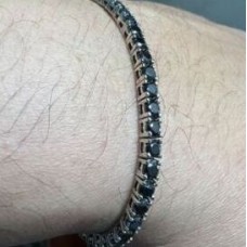 PULSEIRA RIVIERA EM DIAMANTES NEGROS